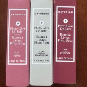 NEW IN BOX!! Naturium Phyto-Glow Lip Balm BUNDLE - Petal, Clear, Jam
